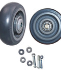 4 Inch Heavy Duty Plate Casters With 265 Lbs Per Wheel And 530 Lbs Total Capacity, PU Wheels With Ball Bearings, Gray Finish
