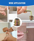 Hands using 50 Piece M6 Zinc Alloy Threaded Inserts For Wood Furniture No Sweat Assembly Hex Socket Screw In Nuts With Allen Wrench.