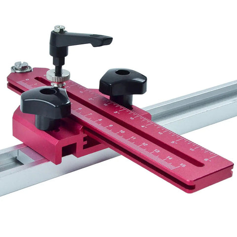 Pro Grade Aluminum T Track Positioning Jig For Woodworking, Thin Strips Guide That Keeps Vibration Low For Sharp, Precise Cuts