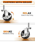 Beefy 2 Inch Swivel Casters Set Of Four With Mirror Finish Chrome Plating And 3/8 Inch 35mm Threaded Stem Quiet Locking Wheels