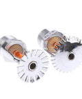Straight Up Quick Response Fire Sprinkler Head With 57C Trigger Side Hidden Mount and Vertical Downward Spray, chrome finish.