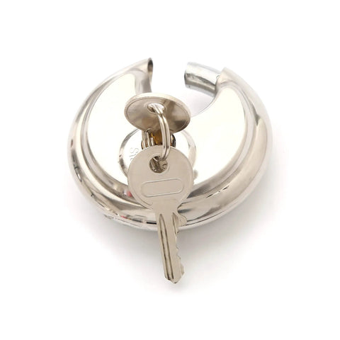 Beefy 12 Pack Round Padlocks With Shielded Shackle For Trailer Storage And Truck Security In Stainless Steel Armor