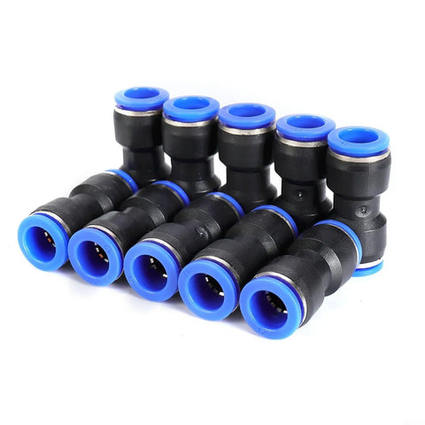 Fabulettas Straight Push Connectors Make Air Line Quick Hose Repair Easy With A Secure Leak-Free Seal For High Pressure Machinery Auto And Electronics 6mm 8mm 10mm 12mm