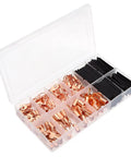 Massive 260 Piece Heat Shrink Tube Kit With Copper Ring Terminals And AWG Wire Connectors Electric Crimp Assortment For Pro DIY Fixes, open box