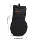 Rock Solid Oxford Fabric Drum Storage Bag Hella Durable Percussion Pouch Sweet Travel Case Bangin Beats Organizer And Silent Snare Pad Cover Black Gear with dimensions 23.6x13.8 in