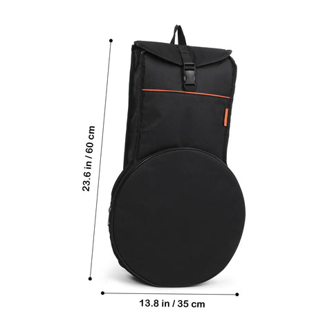 Rock Solid Oxford Fabric Drum Storage Bag Hella Durable Percussion Pouch Sweet Travel Case Bangin Beats Organizer And Silent Snare Pad Cover Black Gear with dimensions 23.6x13.8 in
