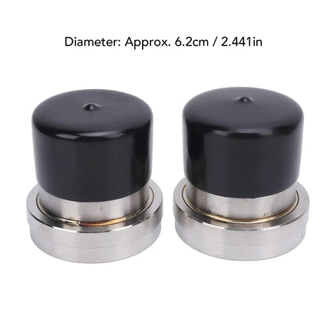 Two Pack Trailer Bearing Protectors 2.441 Inch Dia Stainless Steel Aluminum Alloy Heavy Duty Wheel Bearing Protectors