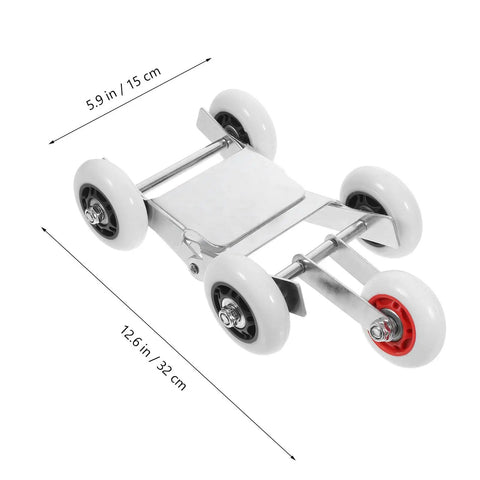 Heavy Duty Vehicle Moving Dolly No Slip Rubber Steel Pro Car Mover Skate For Garage Transport Polycarbonate Wheel Casters Motorcycle Shifting Built Rock Solid Reliable Gear For Mechanics And Drivers Nailing The Job In Shop, 32 cm x 15 cm