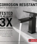Dope Matte Black Bathroom Faucet For Vanity With Deck Plate Fits 1 Or 3 Hole 4 Inch Installations corrosion test display