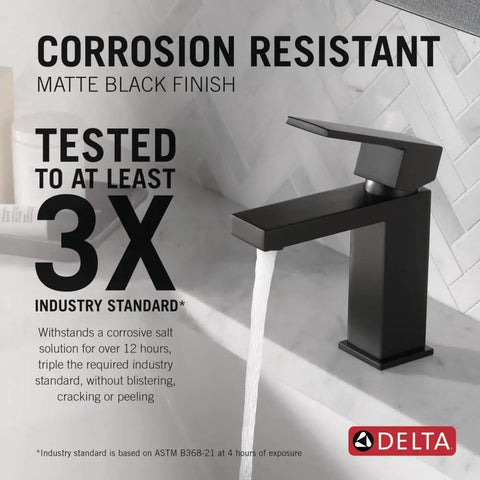 Dope Matte Black Bathroom Faucet For Vanity With Deck Plate Fits 1 Or 3 Hole 4 Inch Installations corrosion test display