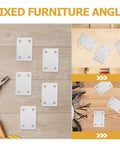 Stainless Steel Flat Corner Brackets 30 Pack With Holes For Furniture Repair And Support Easy Install Mending Plates on wood surface