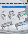 Emergency Stop Button Box With IP67 Waterproof Enclosure Durable ABS Case various button configurations front view