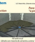 Quick Pitch Float Stick System with built-in slope for shower floor installation, lightweight high impact plastic for fast drainage.