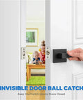 Two Sets Ball Catch Kits For Interior Doors Dual Adjustable Silver Door Latches for home cabinets and closets, hidden mounting.