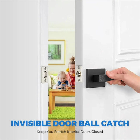Two Sets Ball Catch Kits For Interior Doors Dual Adjustable Silver Door Latches for home cabinets and closets, hidden mounting.