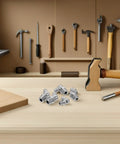 Assorted 30 Piece Stainless Steel Grease Fitting Kit With Zerk Nozzles For Heavy Duty Automotive Use Featuring Corrosion Resistant 1/4 And 1/8 Thread Angled And Straight Nozzles on workbench