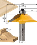Three Piece Half Inch Shank Router Bit Set For Raised Panel Cabinet Doors And Windows Cemented Carbide Woodworking Router Bits