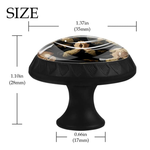 Praying Hands Drawer Knobs Modern Pattern Cabinet Hardware with measurements, decorative design, and zinc alloy finish.