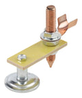 Hot Magnetic Welding Ground Clamp With Strong Magnet Head For Fast Setup On Flat Or Curved Metal Surfaces Quick Connect Earth Clip And Secure Metal Plate Support Tool For Heavy Duty Fabrication Jobs, close-up of magnetic clamp detail.