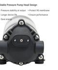 Kick Your Home Water Up A Notch With This Heavy Duty 400 Gpd Self Priming Ro Booster Pump For Smooth Reverse Osmosis Flow And Zero Hassle Everyday Filter Performance, front view showing stable pressure pump head design.