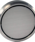 Close-up of 22 Inch Deep Soak Tip-Toe Drain Bath Waste and Overflow in Satin Nickel Finish with rotating cover, ADA approved