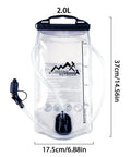 Hydration Bladder With Large Opening No Spill Design, Leak Proof Reservoir And Quick Connect System, 2L Capacity, Single Hand Operation
