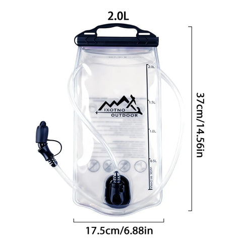 Hydration Bladder With Large Opening No Spill Design, Leak Proof Reservoir And Quick Connect System, 2L Capacity, Single Hand Operation