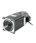 NEMA 23 stepper motor, black housing, 2.8A, 4-lead, front mounting plate with shaft for CNC/3D printers