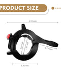 Universal Motorcycle Throttle Cruise Control Assist Anti Slip Grip Lock Clamp size illustration with dimensions in inches.