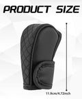 Leather Gear Shift Knob Cover With Upgraded Anti Slip Grip for Cars Trucks SUVs Universal Fit Black 11.9cm