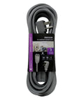 Beefed Up 10 Foot Extension Cord For Air Conditioners And Appliances 14 Gauge 15 Amp ETL Listed Grey Flat Plug Space Saver 1 Grounded Outlet