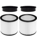 Pro Grade Replacement Filter Set For Wet Dry Vacuum Cleaners 5 Gallon And Above Including 2 Replacement Filters And 2 Lids