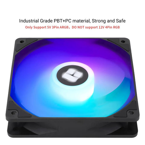 Three Pack 120mm ARGB CPU Case Fan With PWM 4 Pin Silent S FDB Bearing Up To 1550 RPM For Killer Airflow And Chill