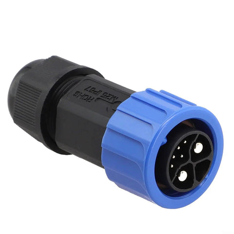Beast Mode Waterproof M23 Connector With IP67 Rating For Outdoor Motorcycle And Ebike Charger Sockets featuring heavy duty male plug design.