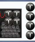 Tesla Wheel Center Caps Kit For Model 3 Y S X 4 Pcs Hub Cap Center Covers With 20 Lug Nut Covers And Removal Tool Matte Black Silver Logo ABS