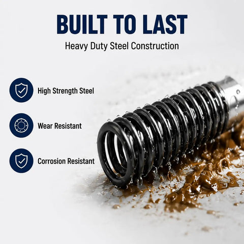 Heavy Duty Half And Three Eighth Inch Cable Drain Auger Bit Set Knocks Out Nasty Clogs Grease Balls And Root Messes Works Like A Champ On Ridgid K60sp Sewer Lines, showcasing heavy duty steel construction.