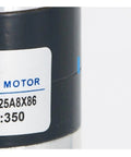 Built Tough DC Geared Motor For Wheelchairs And Industrial Power Systems 12V 24V label close-up on motor body