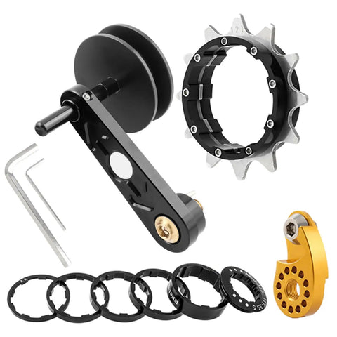 Upgrade Your Ride With This Tough Aluminum And Steel Single Speed Conversion Kit Chain Tensioner Guide For Easy Bicycles Adjuster Setup That Prevents Derailments And Keeps You Cruising Smooth On Every Dirt Track Or City Street Without Breaking A.
