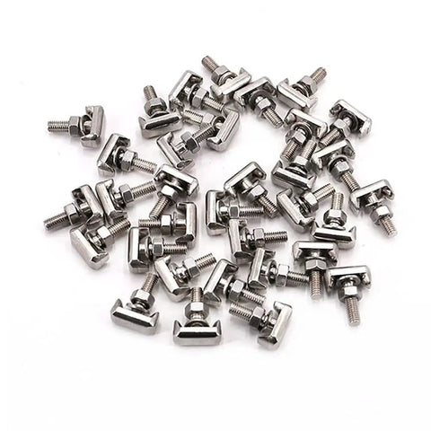 Beefy 2 Pack T Bolt Battery Terminal With Nut And Washer Stainless Steel Rust Resistant Replacement scattered view