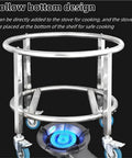 Heavy Duty Stainless Steel Bucket Dolly With Wheels For Stock Pots Soup Pots Barrels And Heavy Loads Portable Hand Truck Built To Roll Easy In Home And Commercial Kitchens Storage And Catering hollow bottom design