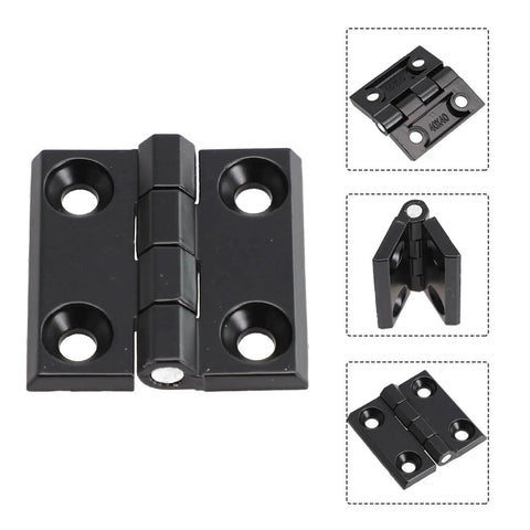 Rotating Concealed Hinges For Doors And Cabinets, Black Butt Hinge Made From Zinc Alloy, 40mm, multiple angles shown