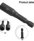 Close-up of a Beefy Tap Socket Adapter Set, showing a screw tap with a quarter inch hex shank in alloy steel, labeled M8.