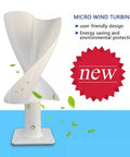 Wind Turbine STEM Learning Kit Hands On For Classroom And Home Use Eco Friendly Material Turbine Generator With 5 To 12V Breeze Power Low Noise DIY Renewable Energy Project LED Lighting High Speed Rotor Science Experiment, white blade model
