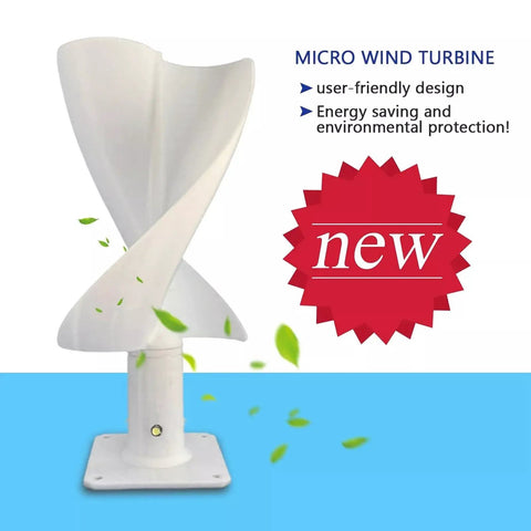 Wind Turbine STEM Learning Kit Hands On For Classroom And Home Use Eco Friendly Material Turbine Generator With 5 To 12V Breeze Power Low Noise DIY Renewable Energy Project LED Lighting High Speed Rotor Science Experiment, white blade model