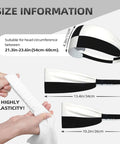 Black And White Piano Grid Print Stretchy Headbands Sweat Wicking And Ultra Breathable Workout Band size information with elasticity details.