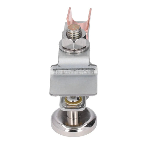 Heavy Duty Magnetic Welding Ground Clamp for Welding and Electrical Work, 300A Rated, iron brass magnet grounding head close-up