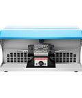 Top Notch 500W Jewelry Bench Polisher With Dust Collector And Work Light, freestanding benchtop buffing machine front view.