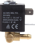 Heavy Duty Brass Solenoid Valve For Coffee Machines G1/8 Cannula Connection Normally Closed Ac 230V, compact design with electrical connections.