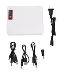 High Capacity 20800mAh Mini UPS Never Drops Signal with various cables and power adapter for router and modem backup.