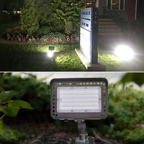 Powerful 100W LED Flood Light Outdoor 14000LM IP65 Waterproof With 180 Degree Adjustable Knuckle Mount 5000K Daylight CRI 90 Plus AC